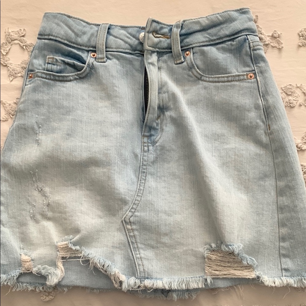 Wild Fable Blue A-Line Mini Skirt Casual